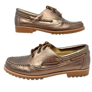 Easy Spirit women's Sailmate bronze metallic leather oxford lace up size 7